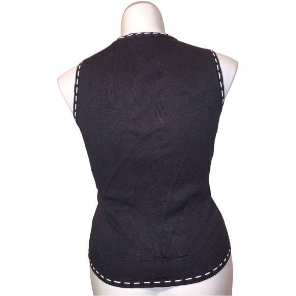 Pappagallo Christmas Theme Holiday Vest, Size Small - Picture 7 of 16